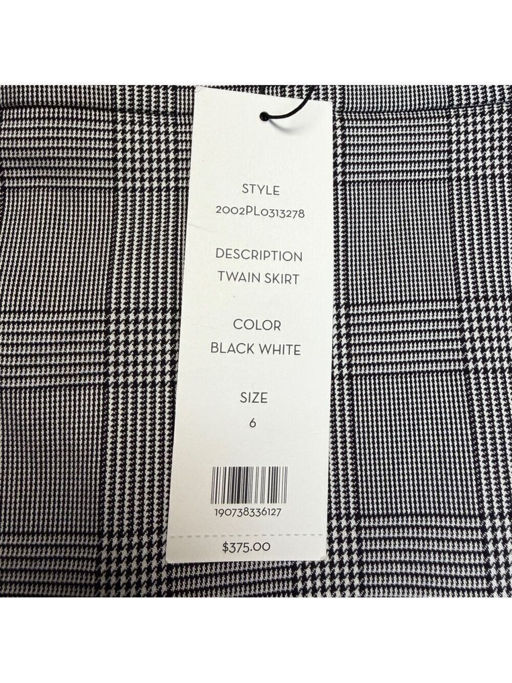 Veronica Beard NWT Twain Pencil Skirt Women's Gray Check Size 6 - Picture 14 of 16